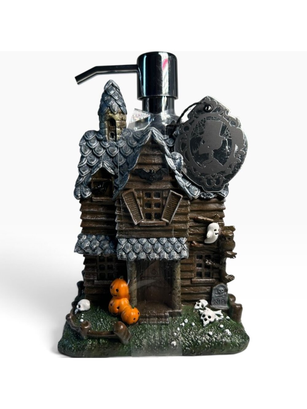 Halloween Haunted House Soap Dispenser Resin Pump Ghost Pumpkin Spooky Decor NEW